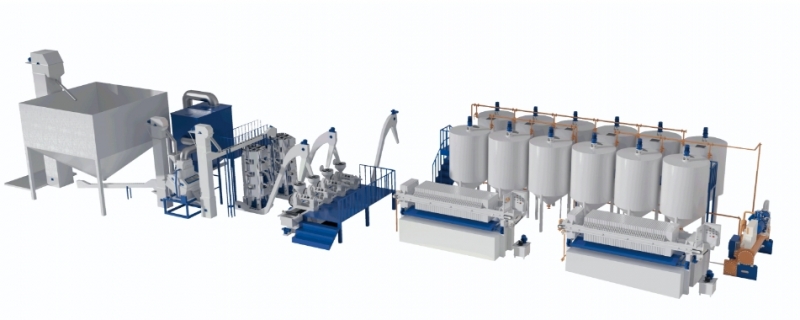 Oil extraction production line